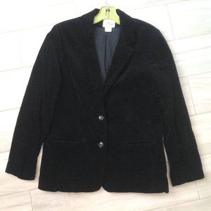 jbj Black 100% Cotton Velvet Lined 2 Button Blazer Jacket.   Size  12